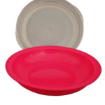Plastic round container clear lid