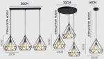 3 Hanging Vintage Rope Pendant E27