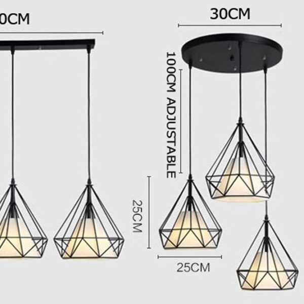 3 Hanging Vintage Rope Pendant E27