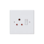 Metal Single plug 4x4 outlet 1x3pin SA plug top