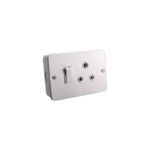 Industrial Metal Single Plug 1x3pin SA plug top