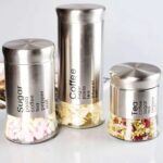 Beautiful 3 Piece Tea Coffee Sugar Containers Set